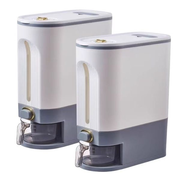 10KG Large Cereal Storage Container Pantry Dry Food Box with Measuring Cup