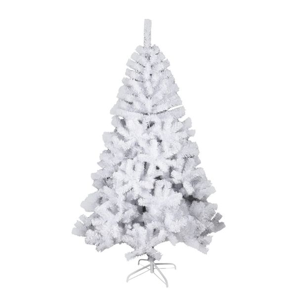 White Artificial PVC Christmas Tree with Stand - Holiday Decor - 210cm