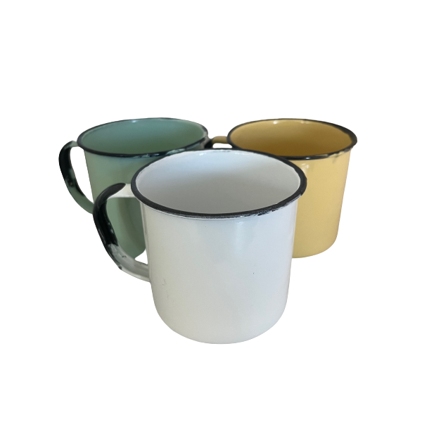 Rustic Retro Camping Enamel Mugs (Set of 24) 8cm