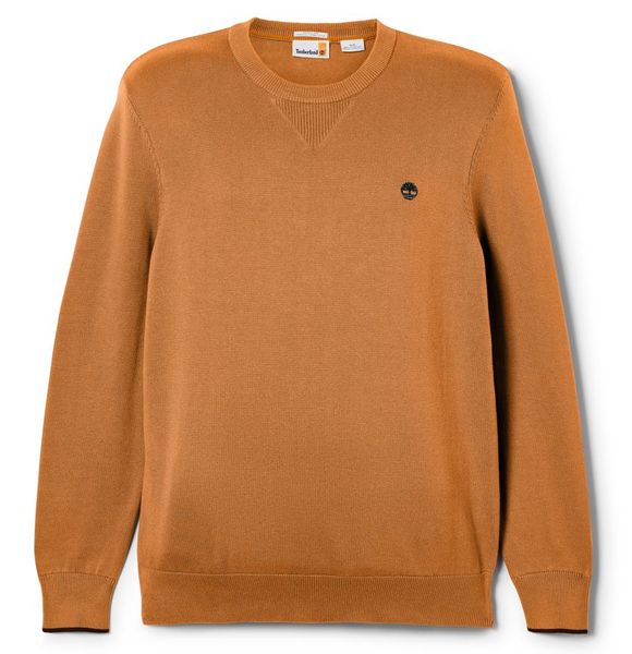 Timberland Williams River Crewneck Men Wheat Cotton Regular Pullover