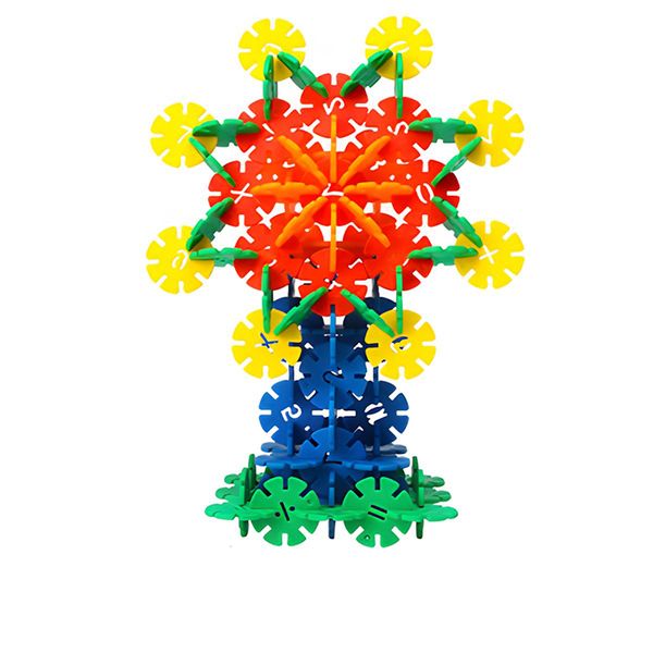 Interlocking Math Snowflakes Educational STEM Building Toys