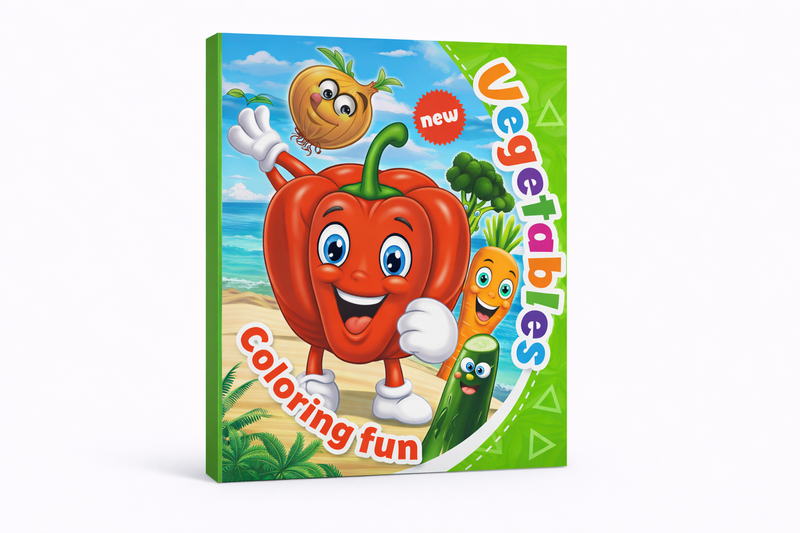 Vegetables Theme Kids Coloring Books-16 Pages-12 x Coloring Books