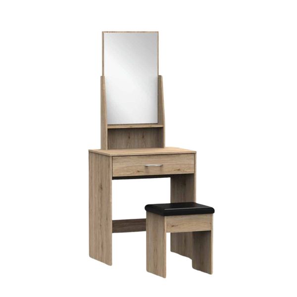 Sanremo Oak Wooden Dressing Table With A Stool