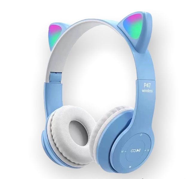 P47 Headphone Bluetooth 5.0 Luminous Cat Ear Shape