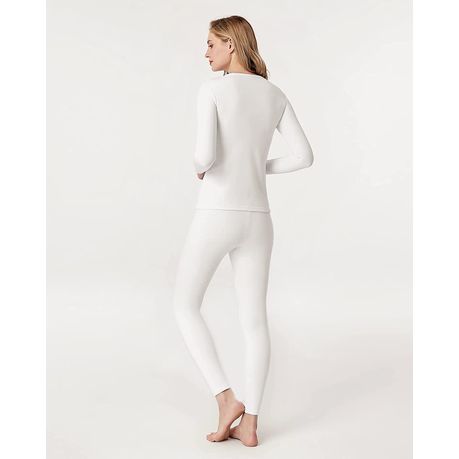Ladies Thermal Underwear (White) - Long John