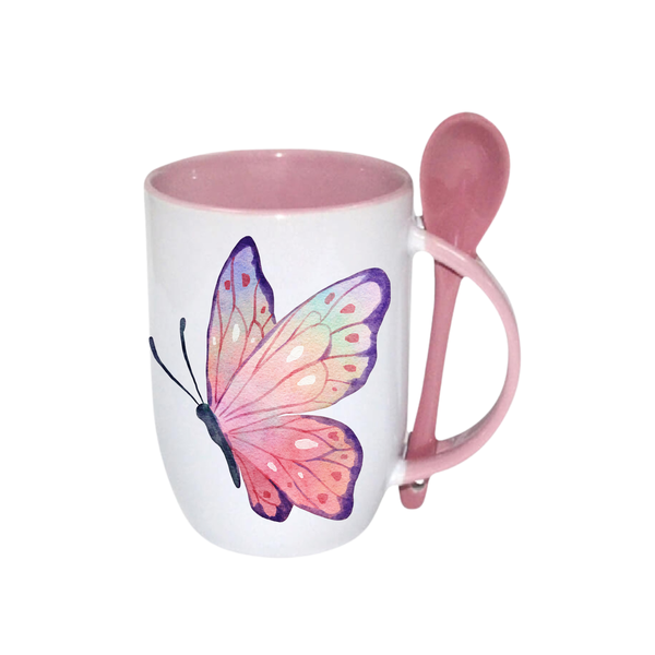 Purple Butterfly Printed Coffee Mug