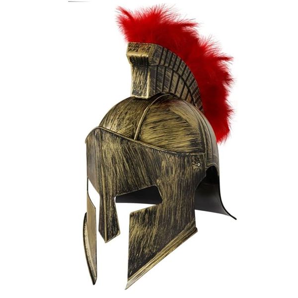 Toy Cosplay Warrior Knight Red Plume Helmet Halloween Costume Party -57cm