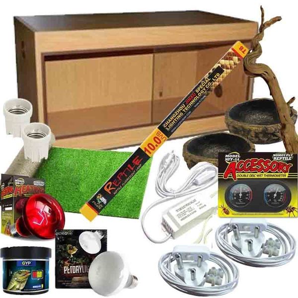 Bearded Dragon Terrarium Kit - Oak Melamine