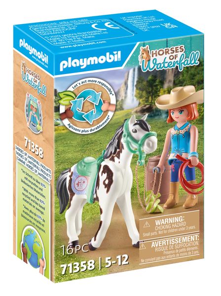Playmobil Horses of Waterfall Feeding Time with Ellie &amp; Sawdust - 16 Piece