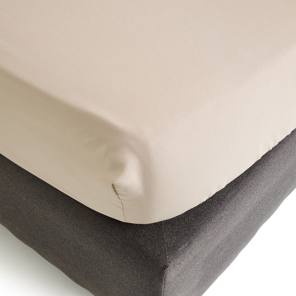 George &amp; Mason - Microfibre Fitted Sheet - Natural