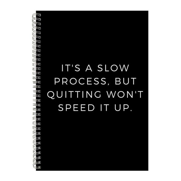 Slow A4 Notebook Spiral Lined Motivational Sayings Graphic Notepad Gift 160