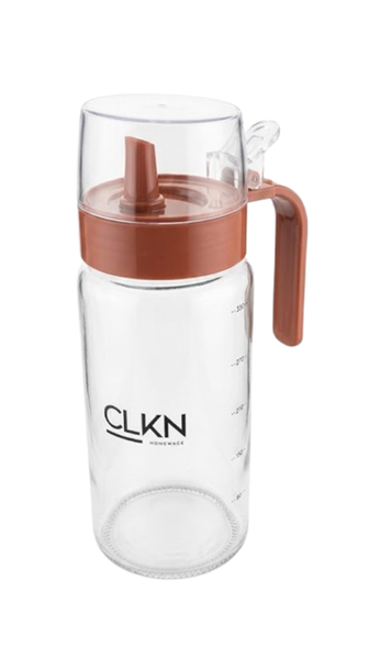 CLKN - 500ml Measuring Glass Cruet with Manual Flip Top