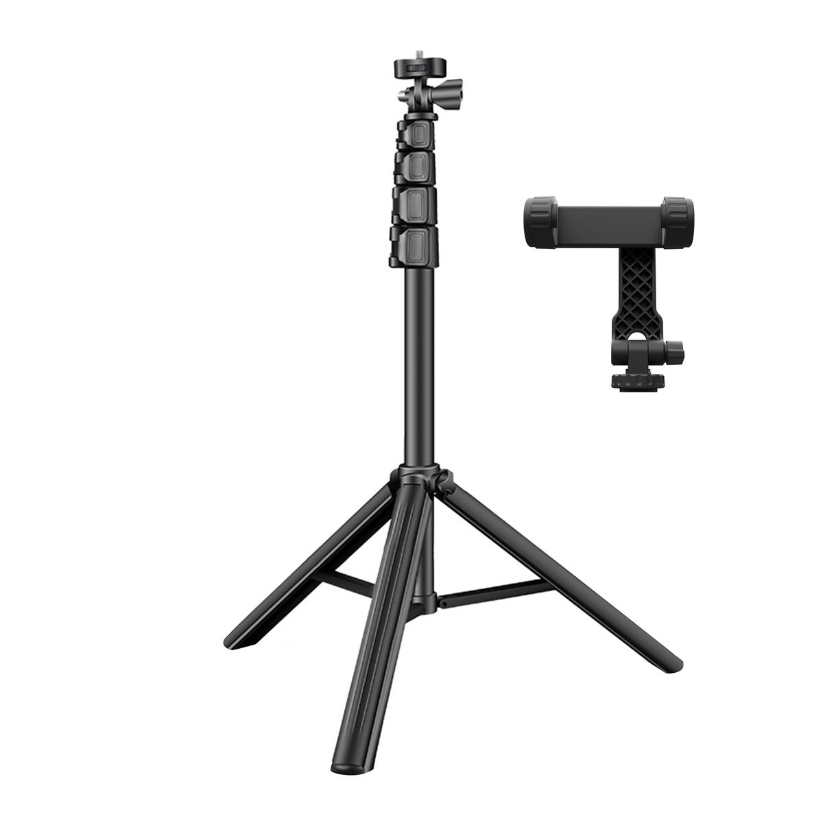 160CM Aluminum Alloy Selfie Stick Tripod Stand with Phone Holder