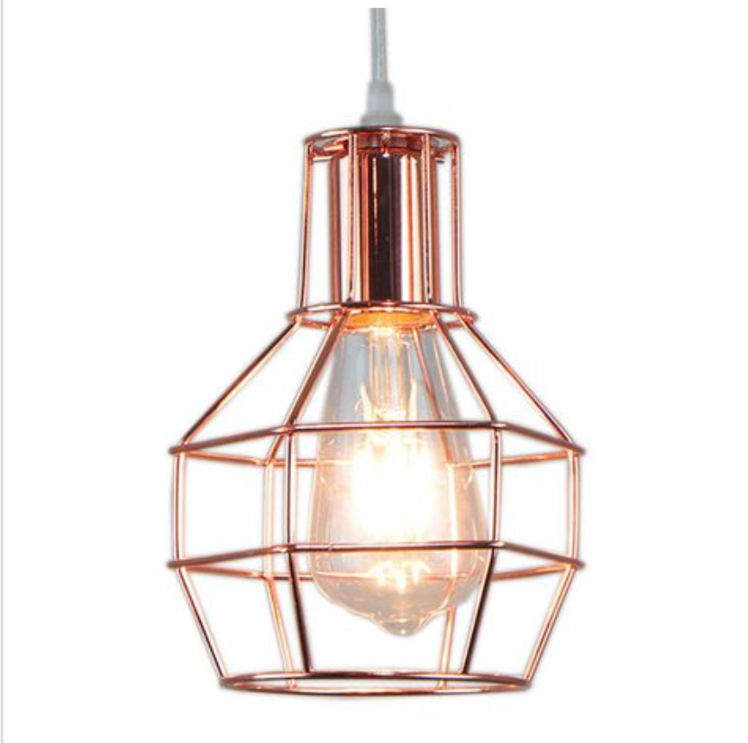 Geometric Pendant Light - Rose Gold