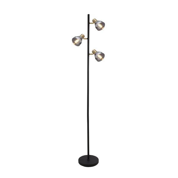 The Lighting Warehouse - Floor Lamp Drake 3 Light Black