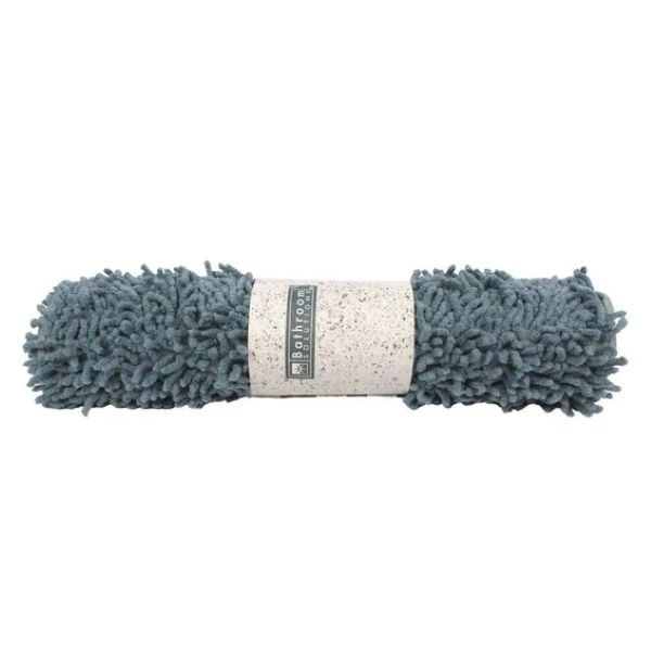 Bathroom Mat 100% Cotton Dark Blue W45cmxD1.5cmxH75cm
