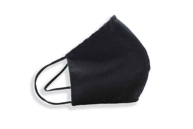 Face Mask - Triple Layer Plain Black