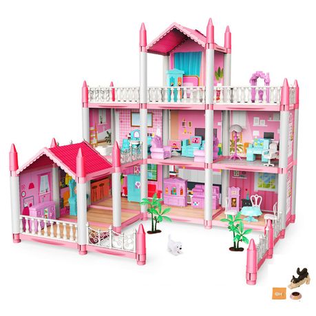 DIY Girls Dream Doll House,Toddler Playhouse Gifts,Princess Castle Building Image