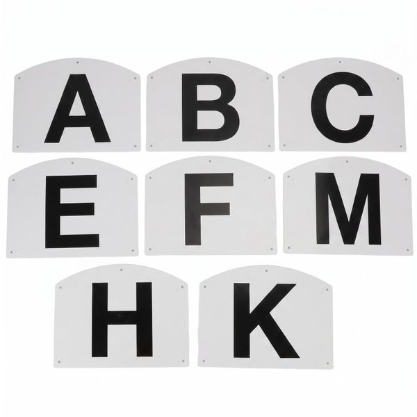 Dressage Arena Letters Plastic Markers 8 Piece Set
