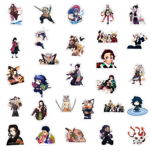 50 Piece Demon Slayer Inspired Sticker Set