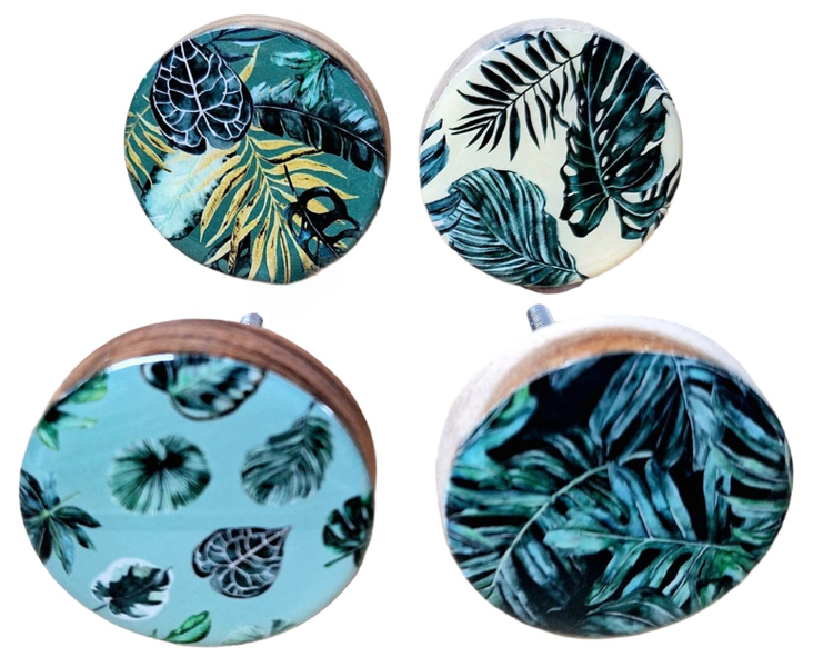 Kiaat Doorknobs Combo 4 Leaves