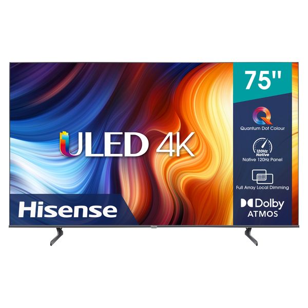 Hisense 75" U7H 4K Smart ULED TV with Quantum Dot &amp; HDR10+ 120Hz