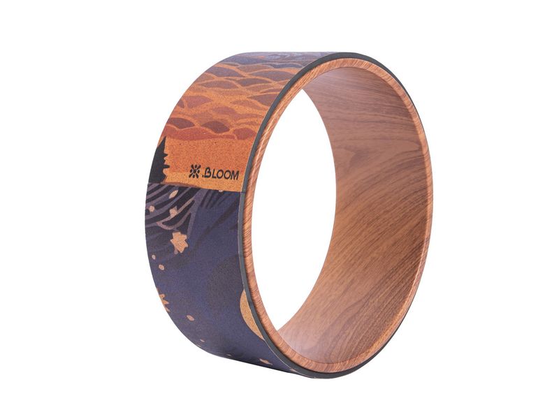 Bloom Craft Cork Yoga Wheel - Brown/Purple