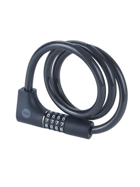 Yale 4- Digit Combination &amp; Key Bike Cable Lock - 1000MM
