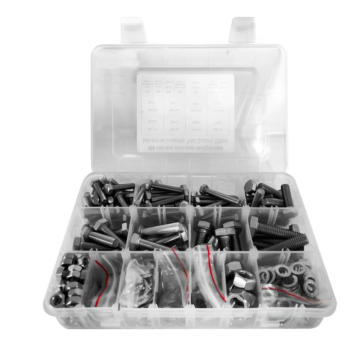 720 Piece Stainless Steel Screws M3/M4/M5 Hex Bolts Nuts Set Kit