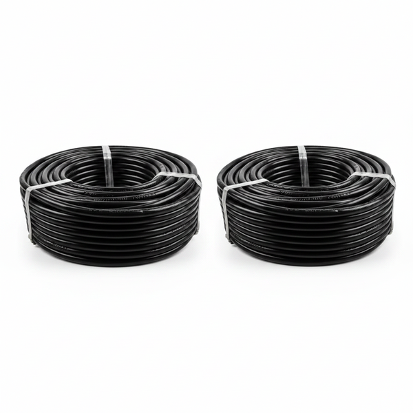 Flexible 3 Core Electrical Cable 50m - 1.0mm White - 2 Pack