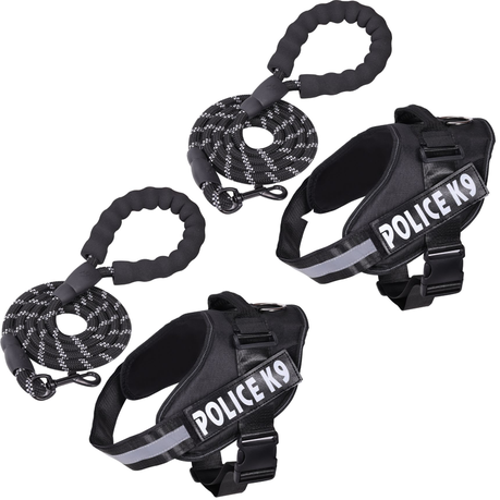 Dog Harness and Leash for Large Dog No-Pull Reflective Dog Vest -2 Pack Image