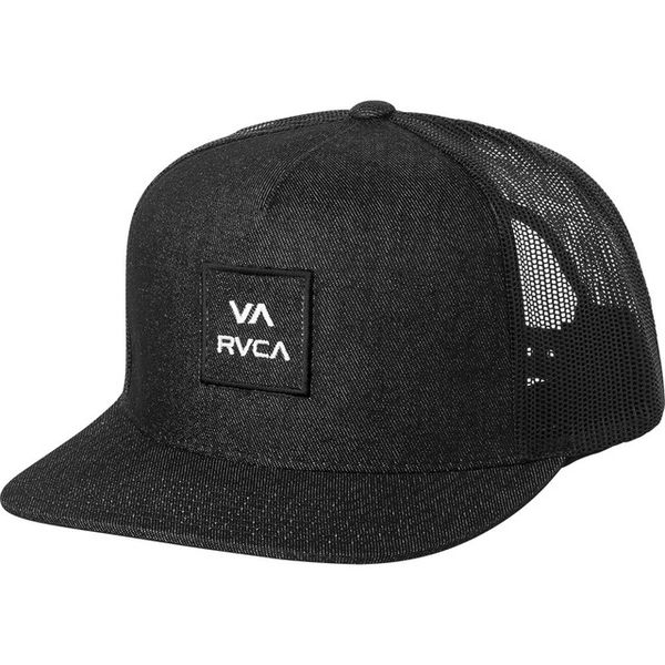 RVCA Mens VA All The Way Trucker Cap - Black/White