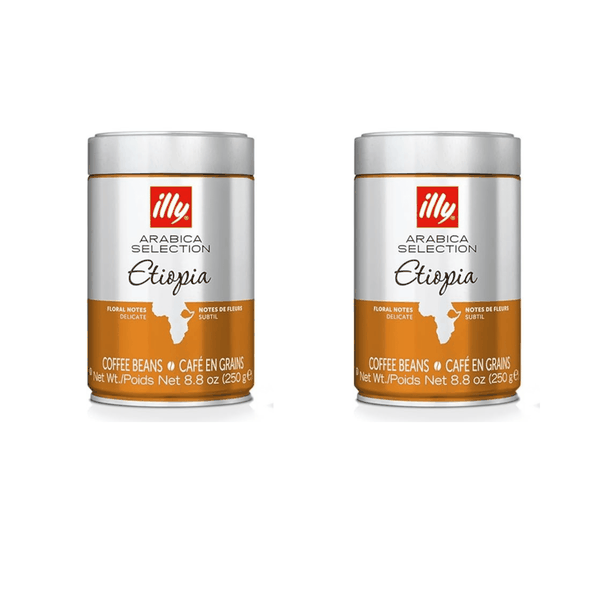 illy Ethiopia Whole Bean Coffee 100% Arabica Medium Roast 2 x 250g