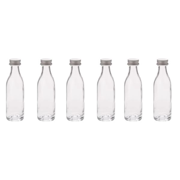 6 Pack Consol Glass Spirit Bottles 50ml with Screw Caps