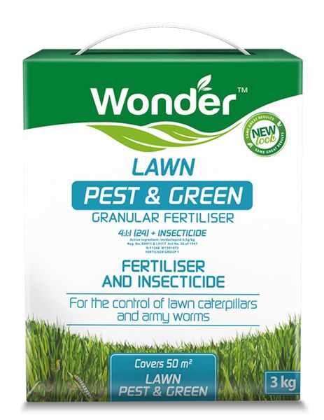 Wonder Lawn Pest &amp; Green 4:1:1 Fertiliser 3kg