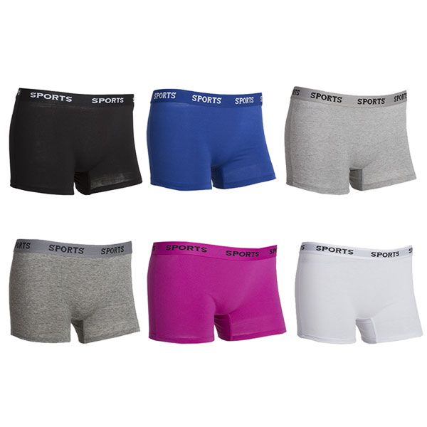 Women’s Pack of 6 Sports Boyleg Shorts - Small