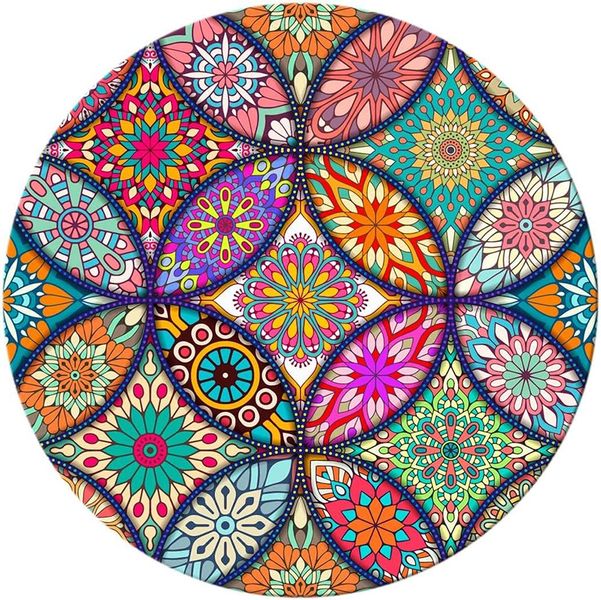 Mouse Pad, Round Mandala Mouse Mat, Cute Mouse Pad with Design