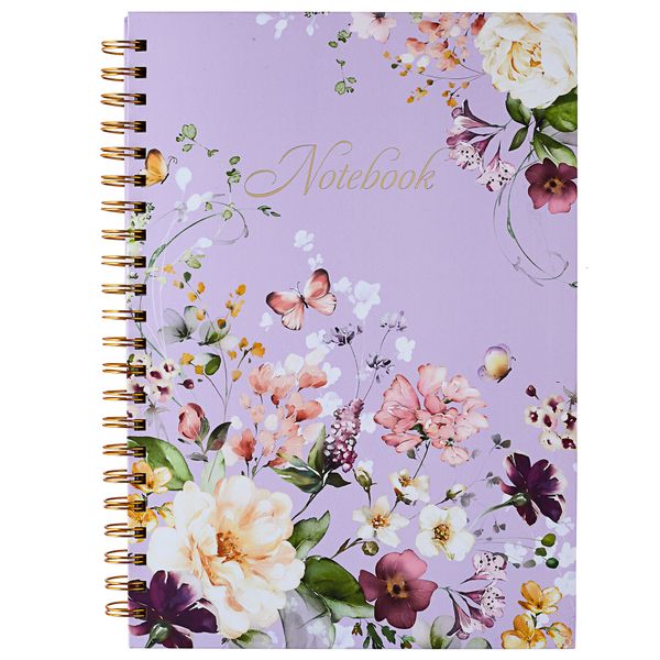 A4 Notebook Fleur Floral Spiral Wire bound