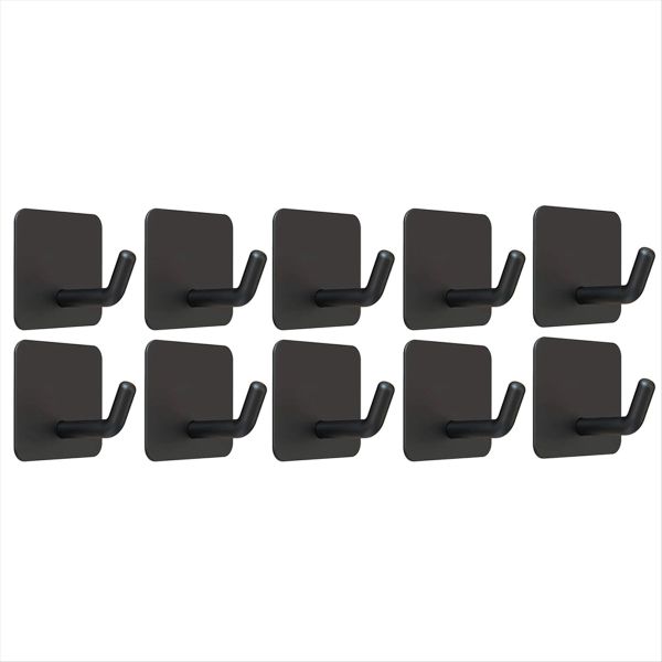 Stainless Steel Adhesive Hook Stick On Towel Hooks A- 10 Piece