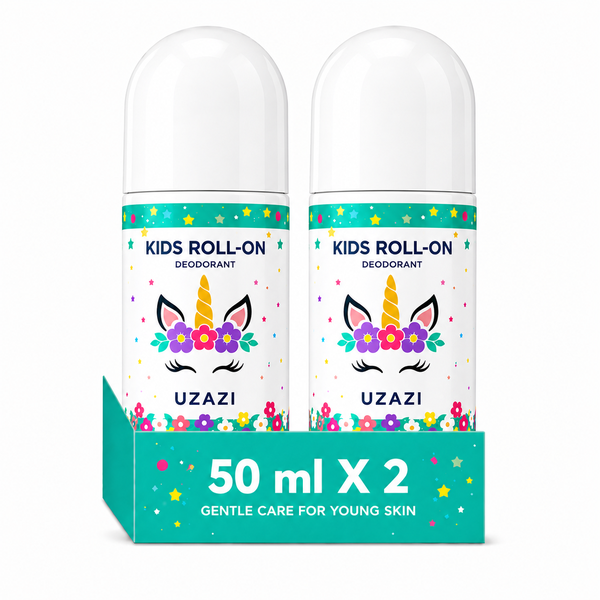 UZAZI Kids Roll-On Deodorant Kids Sensitive Skin, 50ml - 2 Pack