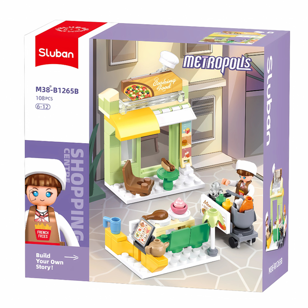 Sluban Building Set: Metropolis - Fast Food Shop - 108 Pieces