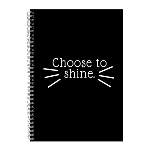 Shine A4 Notebook Spiral Lined Motivational Sayings Graphic Notepad Gift236
