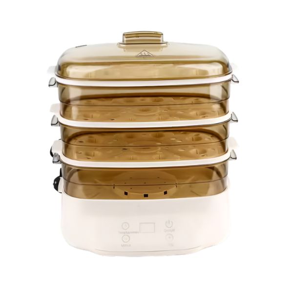 800W 4-Layer Electric Wok Steamer - 28L Large Capacity