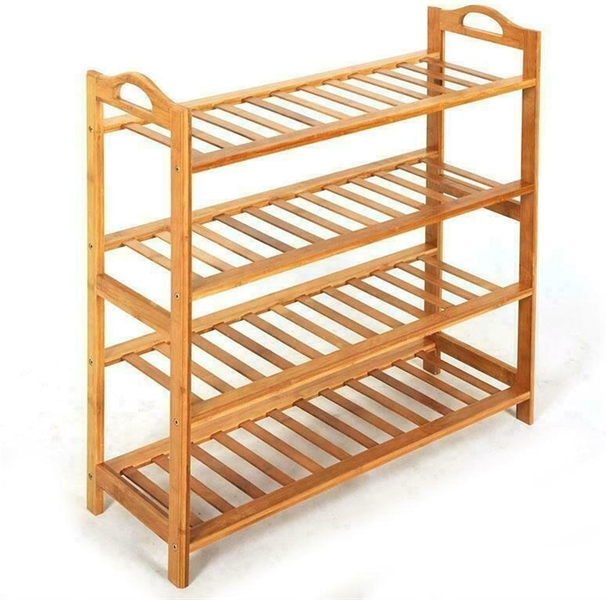 TOXIYA 4-layer Household Bamboo Multi-Purpose Shelf Shoe Rack, Storage Rack