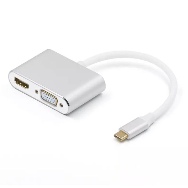 USB-C to VGA and 4K Hdmi - Supports Dual mode - for Macbook Pro and iMac