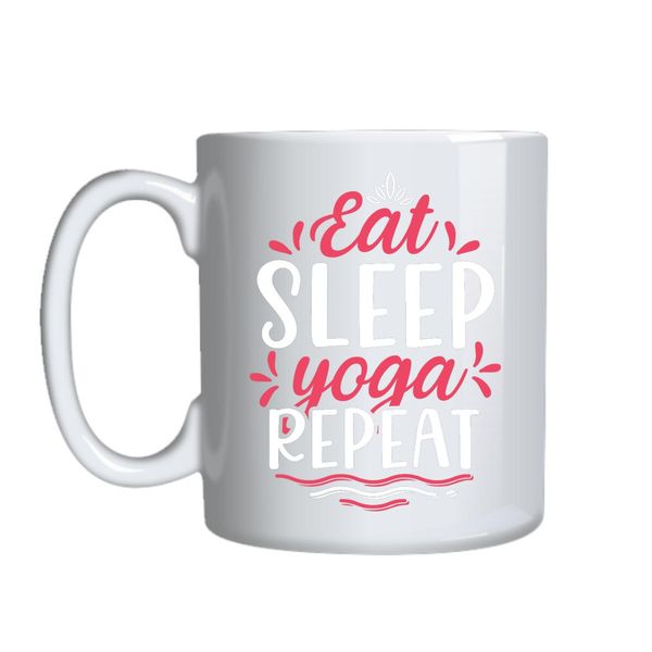 Eat Sleep Yoga Repeat Mug Gift Idea 152