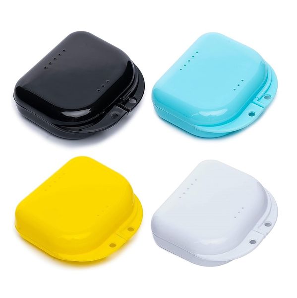4 Pcs Denture Case Retainer Case with Vent Holes