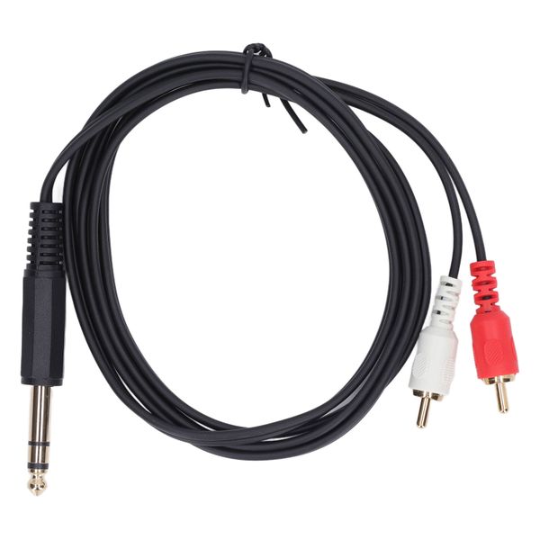 6.35mm to RCA - 1.5m stereo audio cable