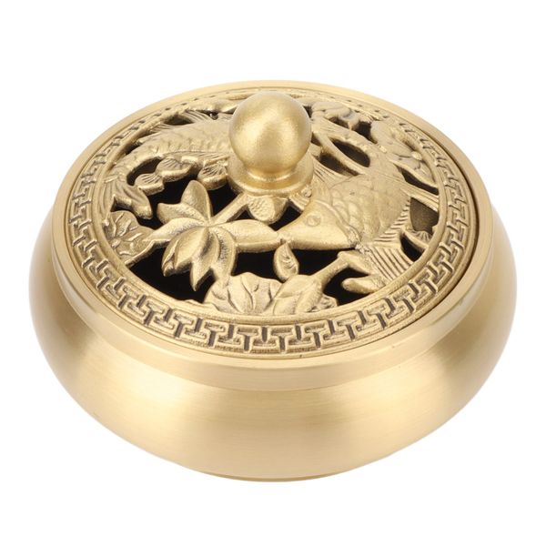 Retro Brass Incense Burner Easy Clean Desktop