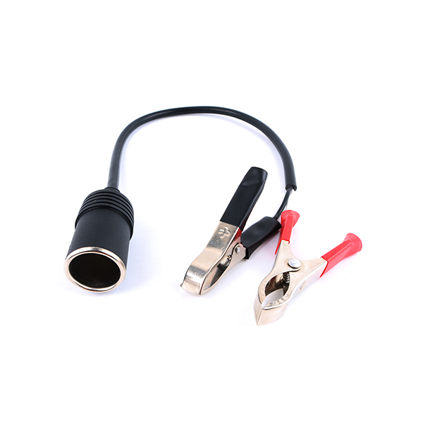Motolab 12V Car Cigarette Lighter Socket Adaptor with Battery Clamp